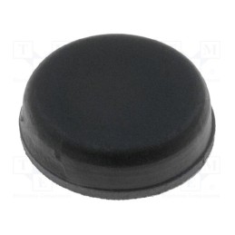 10 pcs x FIX&FASTEN - FIX-RF-012 - Self-adhesive foot, black, rubber, A: 13mm, B: 12.2mm, E: 4.5mm
