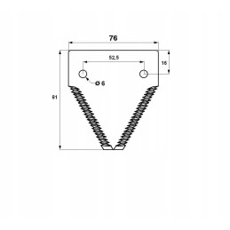 MF Fendt Dronningborg D44103700 Radura scythe blade