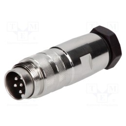 1 pcs x AMPHENOL - C09131H0061012U - Connector: M16, plug, male, soldering, for cable, PIN: 6, 5A, 300V