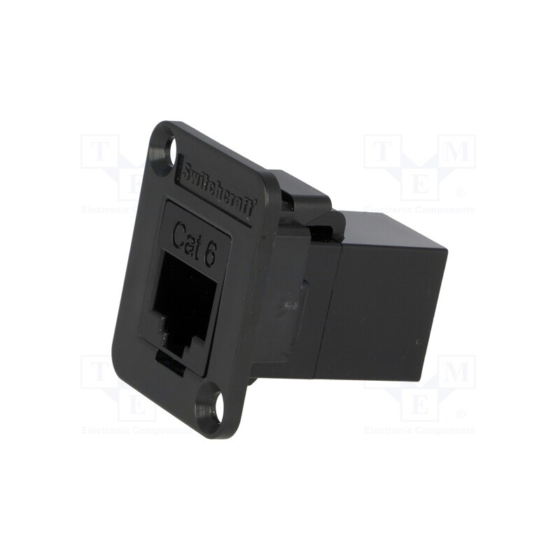 1 pcs x SWITCHCRAFT - EHRJ45P6 - Coupler, EH, Cat: 6, RJ45 socket,both sides, Holes pitch: 19x24mm