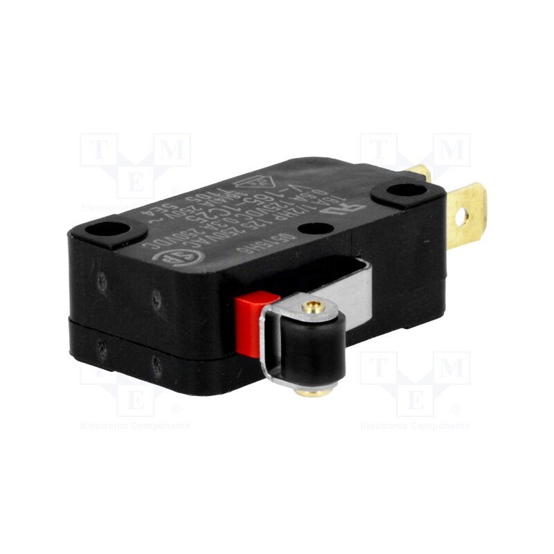 1 pcs x OMRON OCB - V-165-1C25R - Microswitch SNAP ACTION, 16A/250VAC, SPDT, ON-(ON), Pos: 2, IP40