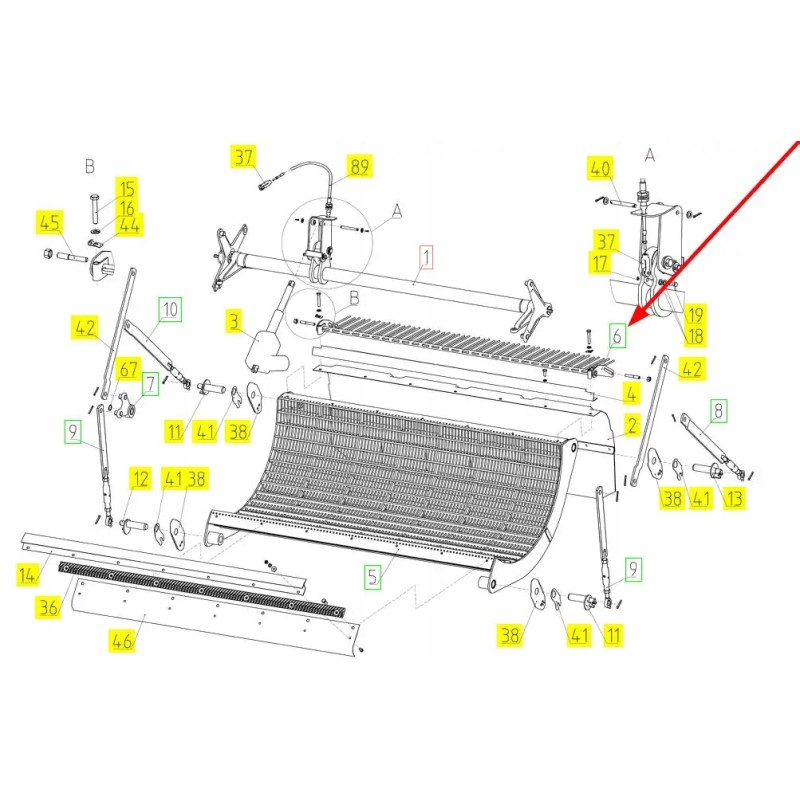 100033727 threshing floor comb