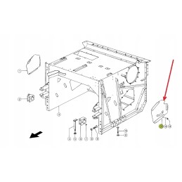 664136 0 left threshing drum cover