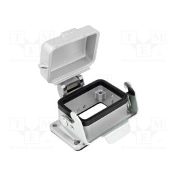 1 pcs x AMPHENOL - C146 30F006 003 1 - Enclosure: for HDC connectors, C146, size E6, with latch, IP65