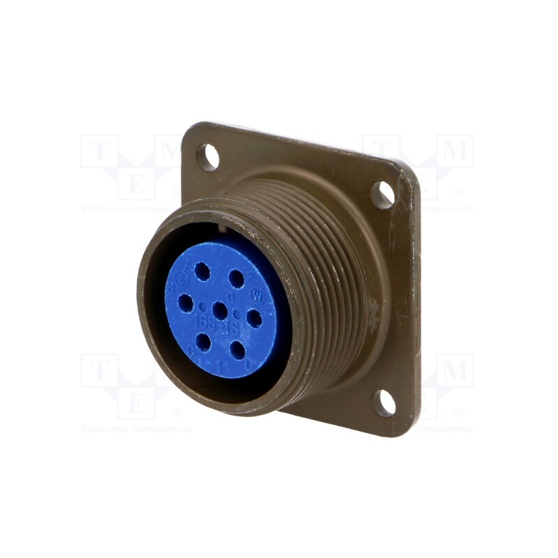 1 pcs x AMPHENOL - 97-3102A-16S-1S - Connector: circular, size 16S, 97, aluminium alloy, olive, socket