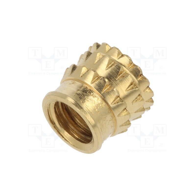 10 pcs x TAPPEX - 001M5 - Threaded insert, brass, M5, BN 37885, L: 10.1mm, MULTISERT®