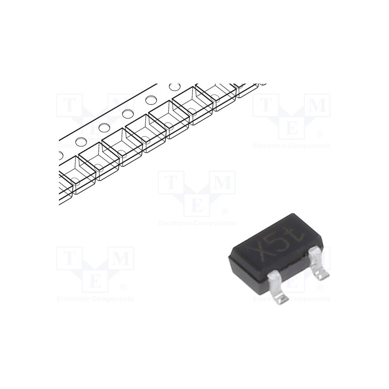 5 pcs x NEXPERIA - BAS21SW,115 - Diode: switching, SMD, 250V, 225mA, 50ns, SOT323, Ufmax: 1.25V, 0.2W