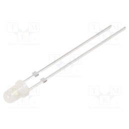 1 pcs x OPTOSUPPLY - OSW5DK3142C - LED, 3mm, white cold, 1560÷2180mcd, 40°, Front: convex, 2.9÷3.4V