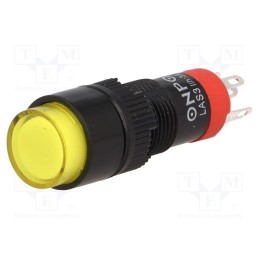 1 pcs x ONPOW - LAS3Y-11/Y - Switch: push-button, Pos: 2, SPDT, 0.5A/250VAC, 1A/24VDC, ON-(ON)