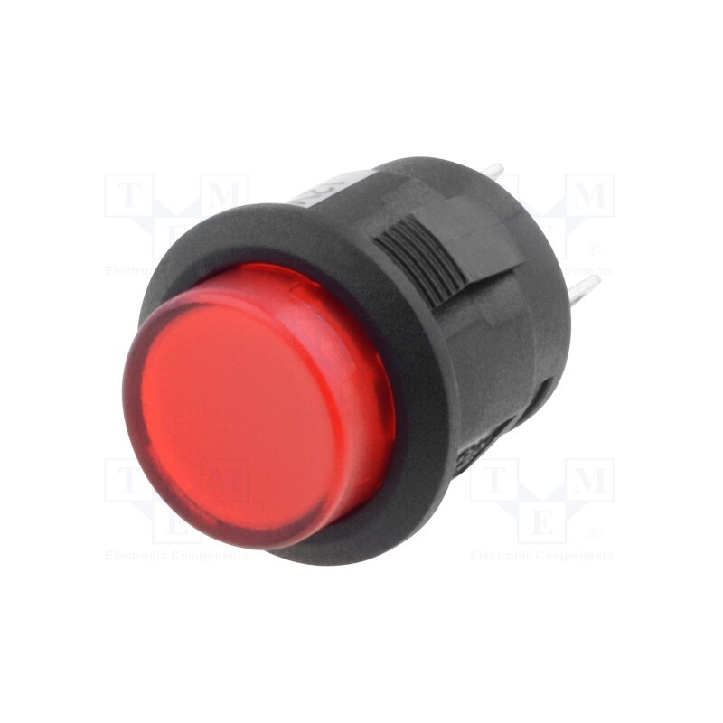 1 pcs x SCI - R13-523AL-05-BR-L-1 - Switch: push-button, Pos: 2, SPST-NO, 1.5A/250VAC, OFF-(ON), red