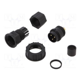 1 pcs x AMPHENOL LTW - DC-03BFMB-SL7001 - Connector: circular, plug, size D, male, PIN: 3, gold-plated, 20A