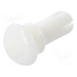 10 pcs x DREMEC - 8G4025.0X8.5W - Rivet, polyamide, L.rivet: 10.5mm, Panel cutout diam: 5.1mm, white