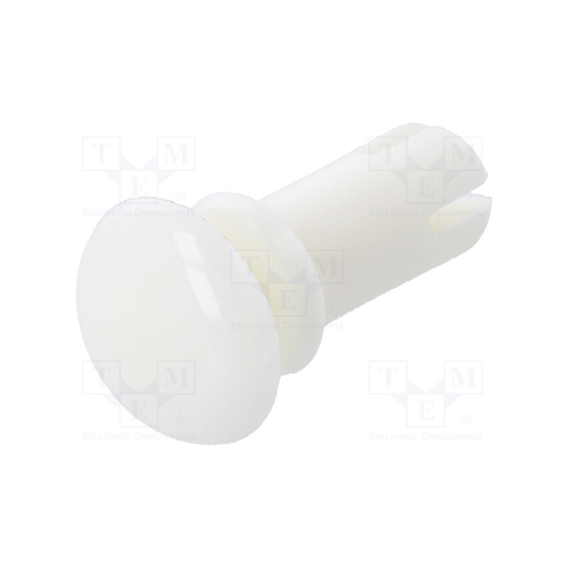 10 pcs x DREMEC - 8G4025.0X8.5W - Rivet, polyamide, L.rivet: 10.5mm, Panel cutout diam: 5.1mm, white