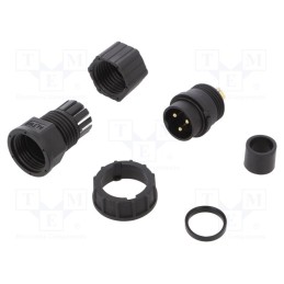 1 pcs x AMPHENOL LTW - DC-03BFMB-LL7001 - Connector: circular, plug, size D, male, PIN: 3, gold-plated, 20A