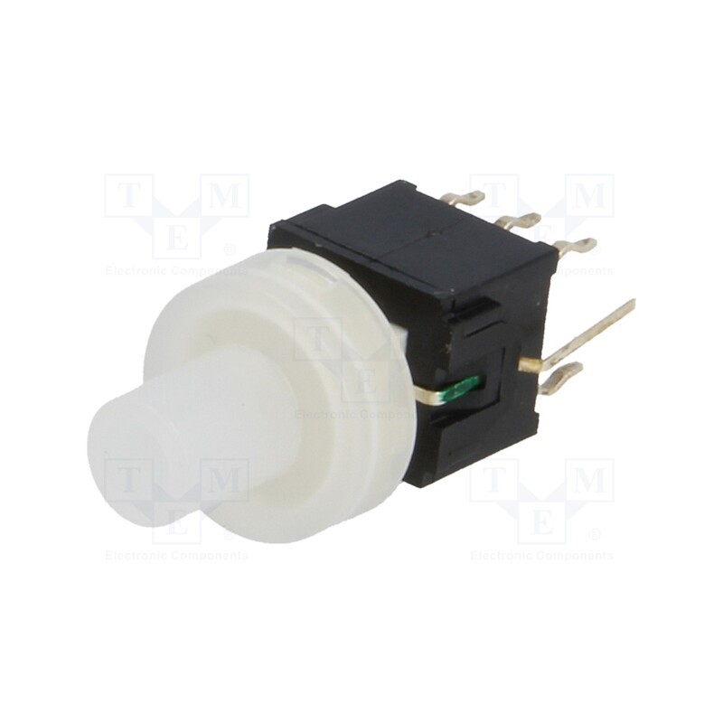 1 pcs x HIGHLY ELECTRIC - PB61304AL-3 - Switch: keypad, Pos: 2, DPDT, 0.1A/30VDC, colourless, LED, green, THT