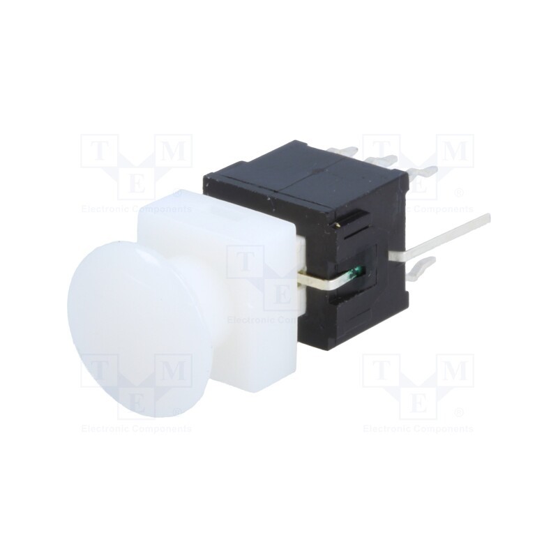 1 pcs x HIGHLY ELECTRIC - PB61305AL-3 - Switch: keypad, Pos: 2, DPDT, 0.1A/30VDC, colourless, LED, green, THT