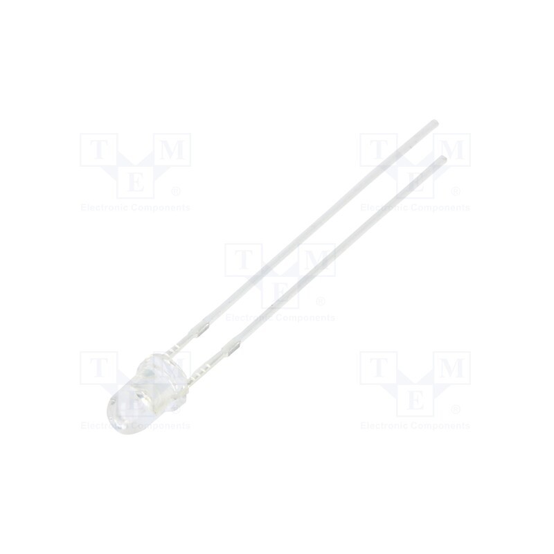 1 pcs x OPTOSUPPLY - OSB5DA3131A-VVLED - LED, 3mm, blue, 1560mcd, 30°, Front: convex, 3÷13V, No.of term: 2