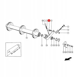 Feeder drum pin Claas 650857 1 unit