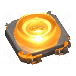 1 pcs x Marquardt - 3006.2101 - Microswitch TACT, SPST-NO, Pos: 2, 0.05A/28VDC, SMT, LED, yellow, 4N