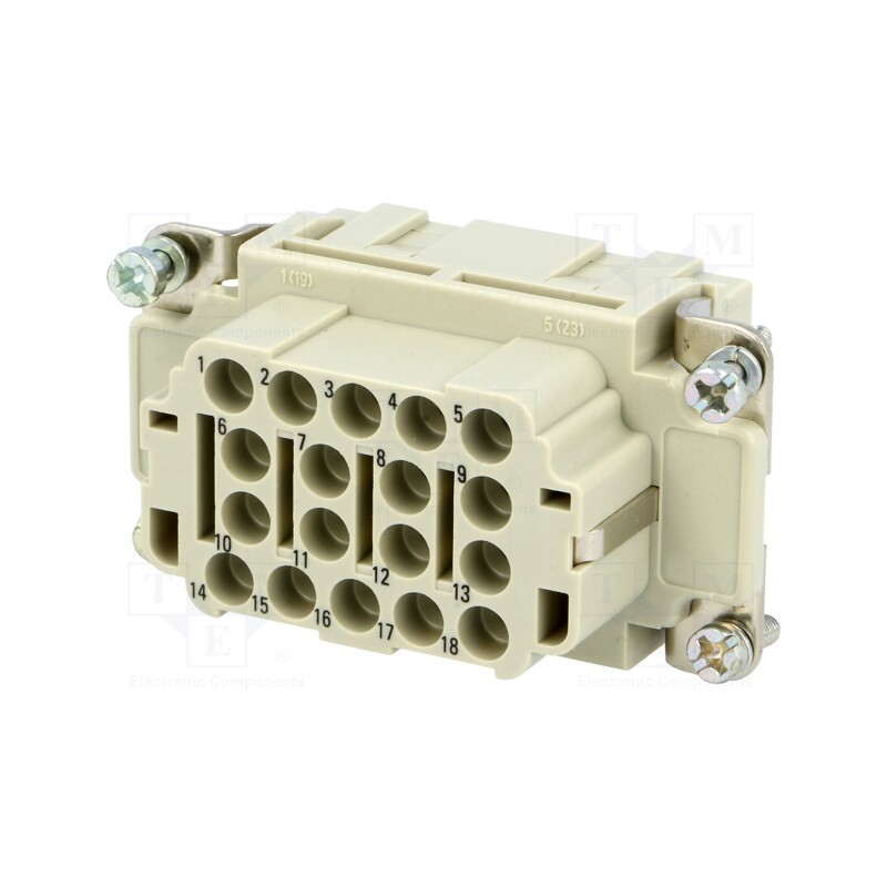 1 pcs x HARTING - 9320183101 - Connector: HDC, contact insert, female, Han® EE, PIN: 18, 18+PE