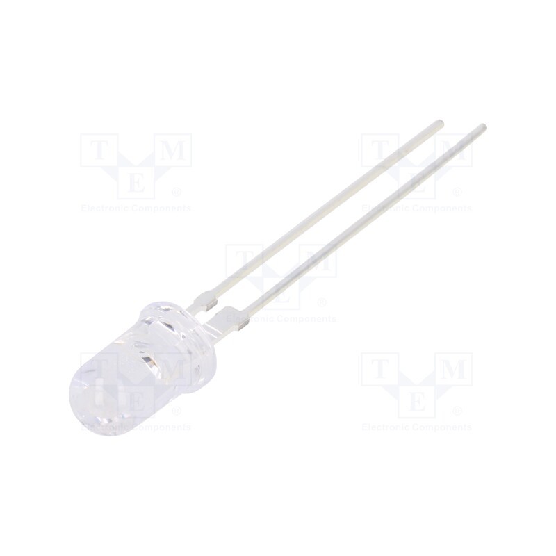 1 pcs x OPTOSUPPLY - OS5OKA5111Y - LED, 5mm, orange, 15°, Front: convex, 2÷2.8V, No.of term: 2, 6÷8lm