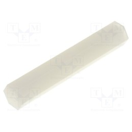 10 pcs x FIX&FASTEN - FIX-HP2-27 - Screwed spacer sleeve, hexagonal, polyamide, M2, L: 27mm