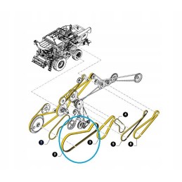 Threshing belt without reducer 84061615 new holland cx