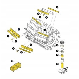 New Holland fr right forage harvester knives set 874944