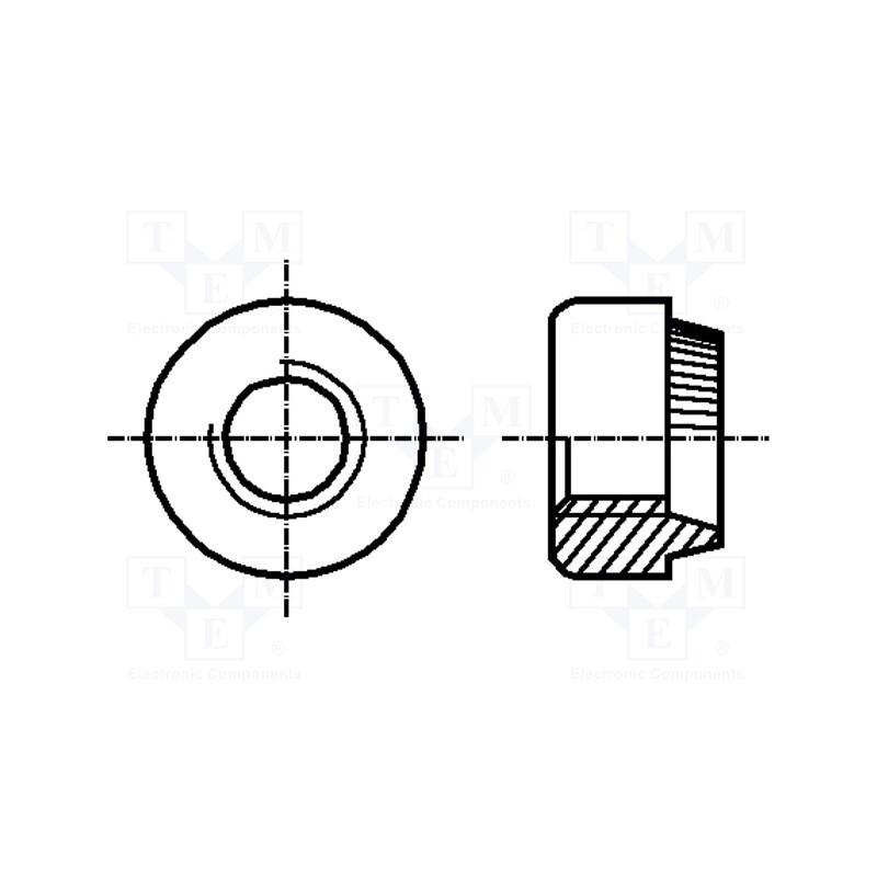 10 pcs x BOSSARD - 1242628 - Nut, round, M4, 0.7, A1 stainless steel, BN 639, push-on