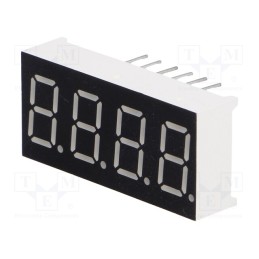 1 pcs x WENRUN - LFD036AAG-101-02 - Display: LED, 7-segment, 9.14mm, 0.36', No.char: 4, green, 4.6mcd