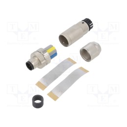 1 pcs x PHOENIX CONTACT - SACC-M12MSD-4PL SH PN 1424682 - Plug, M12, PIN: 4, male, D code-Ethernet, for cable, push-lock, IP67