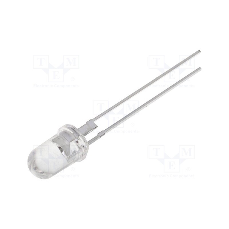 1 pcs x OPTOSUPPLY - OSO5PA5111P - LED, 5mm, orange, 50000÷60000mcd, 15°, Front: convex, 2÷2.8V
