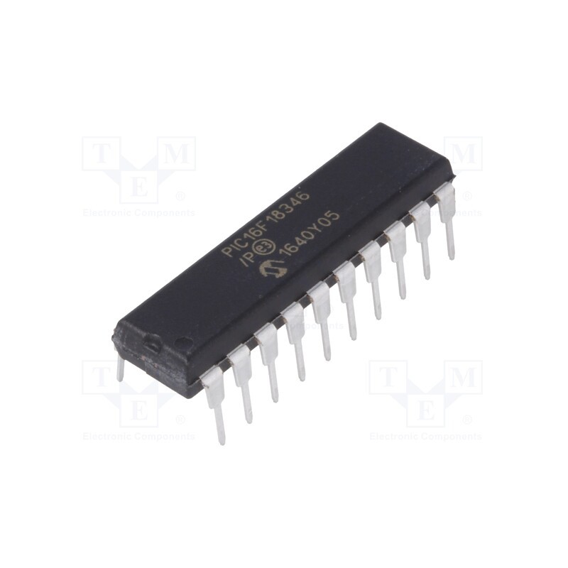 1 pcs x MICROCHIP TECHNOLOGY - PIC16F18346-I/P - IC: PIC microcontroller, 28kB, 32MHz, 2.3÷5.5VDC, THT, DIP20, PIC16