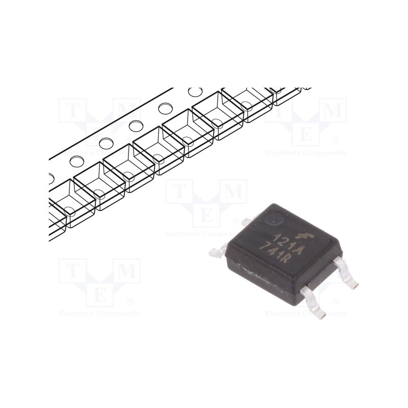 1 pcs x ONSEMI - FODM121A - Optocoupler, SMD, Ch: 1, OUT: transistor, CTR@If: 100-300%@5mA, 80V