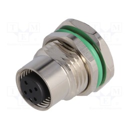 1 pcs x BULGIN - PXMBNI12RPF05APCM16 - Socket, M12, PIN: 5, female, A code-DeviceNet / CANopen, THT, IP67