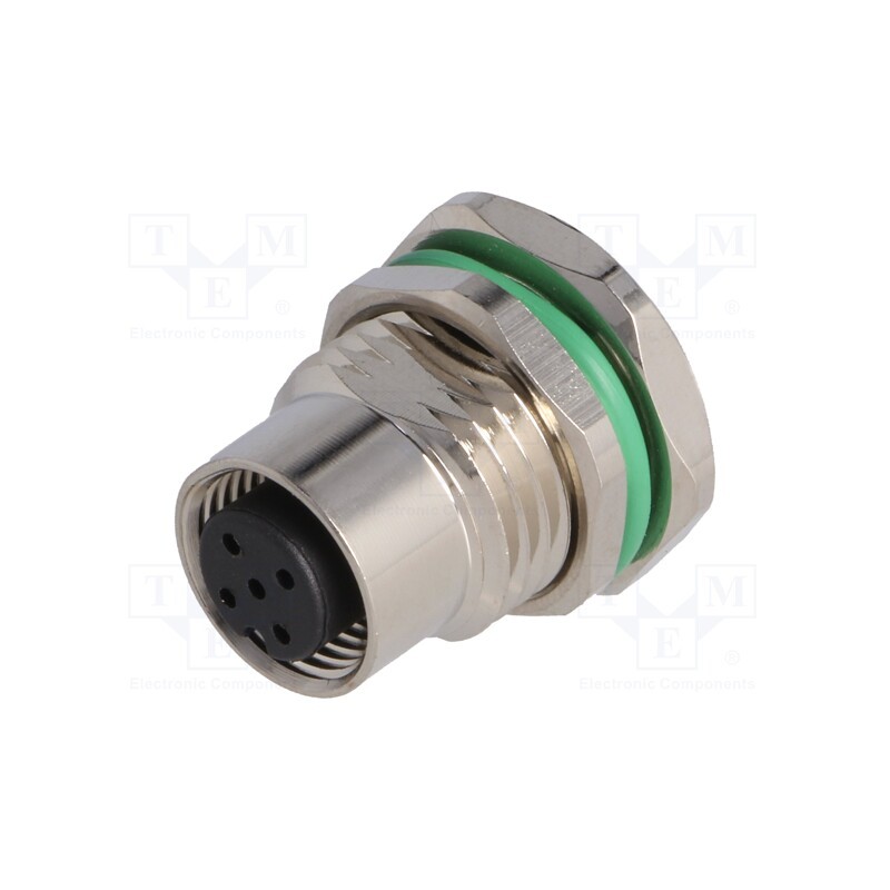 1 pcs x BULGIN - PXMBNI12RPF05APCM16 - Socket, M12, PIN: 5, female, A code-DeviceNet / CANopen, THT, IP67