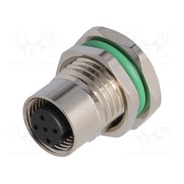 1 pcs x BULGIN - PXMBNI12RPF05BPCM16 - Socket, M12, PIN: 5, female, B code-Profibus, THT, IP67, 60V, 4A
