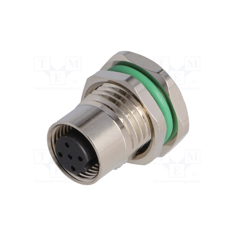 1 pcs x BULGIN - PXMBNI12RPF05BPCM16 - Socket, M12, PIN: 5, female, B code-Profibus, THT, IP67, 60V, 4A