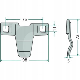 Finger pressure knife holder for John Deere 200E