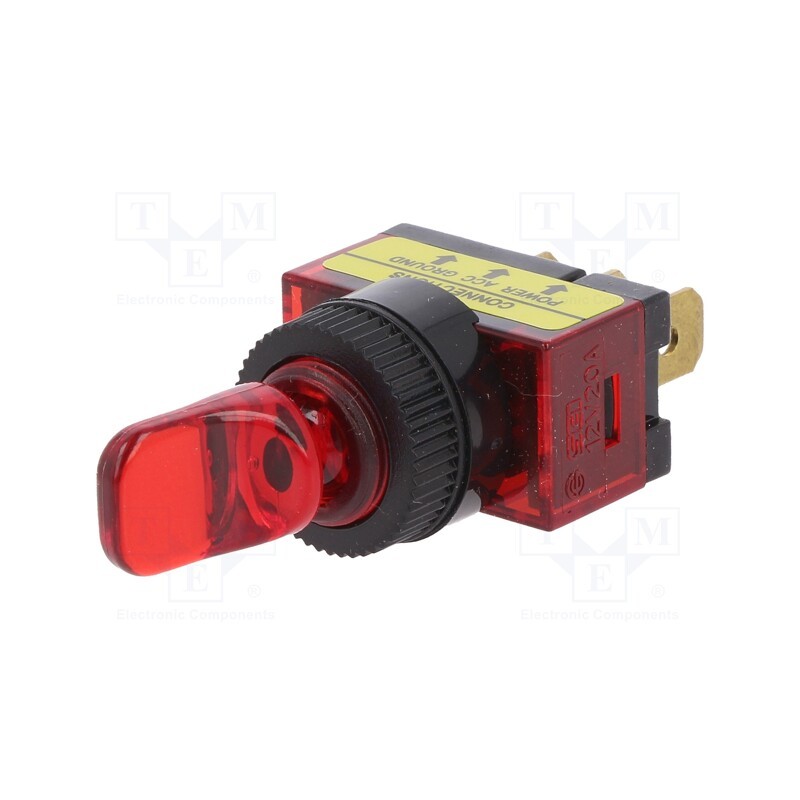 1 pcs x SCI - R13-110B-01 - Switch: toggle, Pos: 2, SPST, ON-OFF, 20A/12VDC, Toggle: flat, 50mΩ