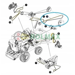 rear jerk belt new holland cx csx 84076421 2hbx