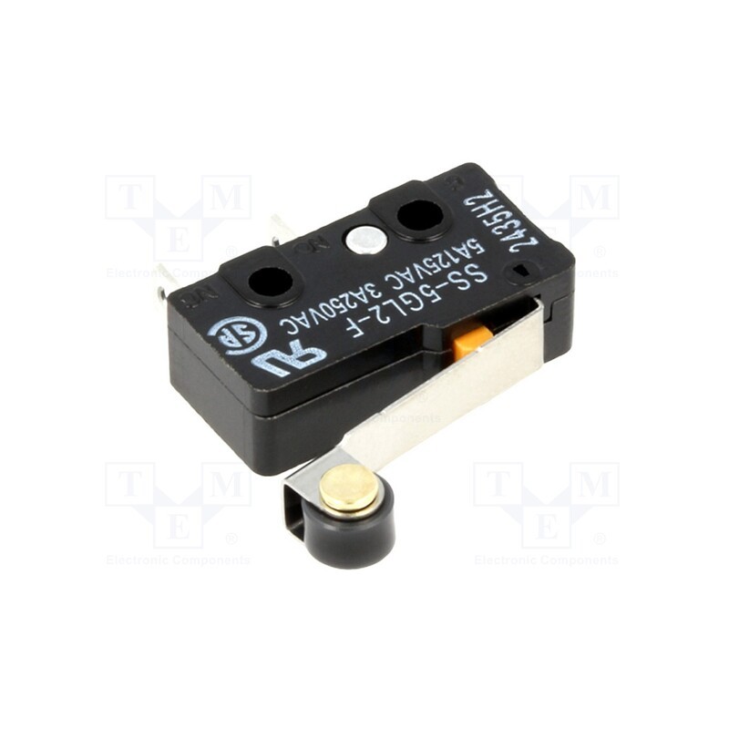 1 pcs x OMRON OCB - SS-5GL2-F - Microswitch SNAP ACTION, 5A/250VAC, with lever (with roller)