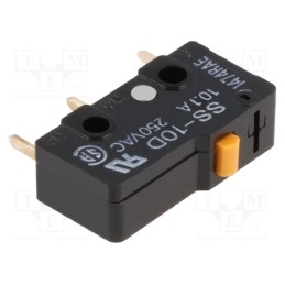 1 pcs x OMRON OCB - SS-10D - Microswitch SNAP ACTION, 10A/250VAC, without lever, SPDT, Pos: 2