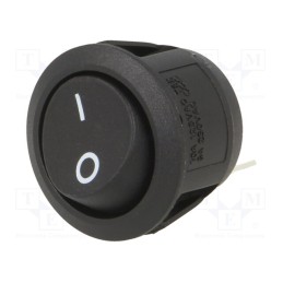 1 pcs x SWITCH COMPONENTS - RA1-1A-DC-2-B-1 - ROCKER, SPST, Pos: 2, ON-OFF, 10A/28VDC, black, none, Rcont max: 50mΩ