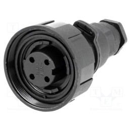 1 pcs x BULGIN - PX0748/S - Connector: circular, plug, female, PIN: 4, Standard Buccaneer®