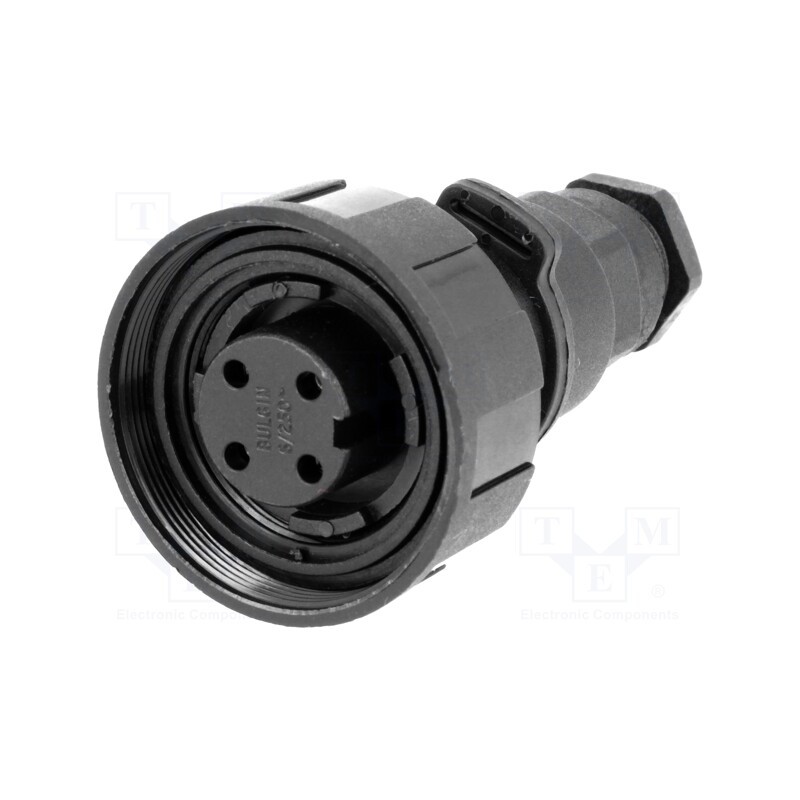 1 pcs x BULGIN - PX0748/S - Connector: circular, plug, female, PIN: 4, Standard Buccaneer®