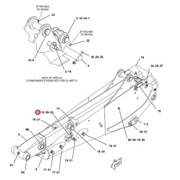 Flat base with nuts caterpillar 428f 3199667