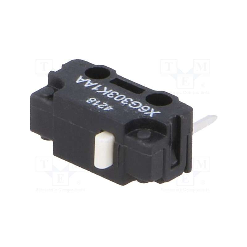 1 pcs x SAIA-BURGESS - X6G303K1AA - Microswitch SNAP ACTION, 3A/250VAC, without lever, SPDT, ON-(ON)