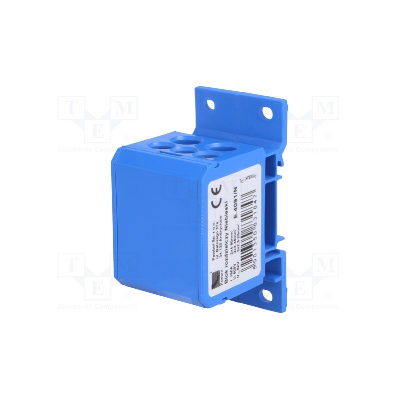 1 pcs x PAWBOL - E.4091/N - Splice terminal: distribution block, 2.5÷50mm2, ways: 1, blue