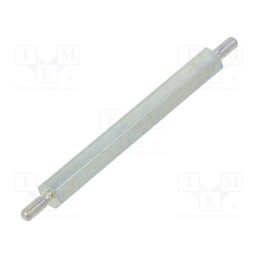 10 pcs x DREMEC - 421X35 - Screwed spacer sleeve, 35mm, Ext.thread: M2, hexagonal, steel